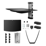 Floating Wall Mounted Strengthened Tempered Glass Shelf Furniture & Decor - Tophatter Daily Deals