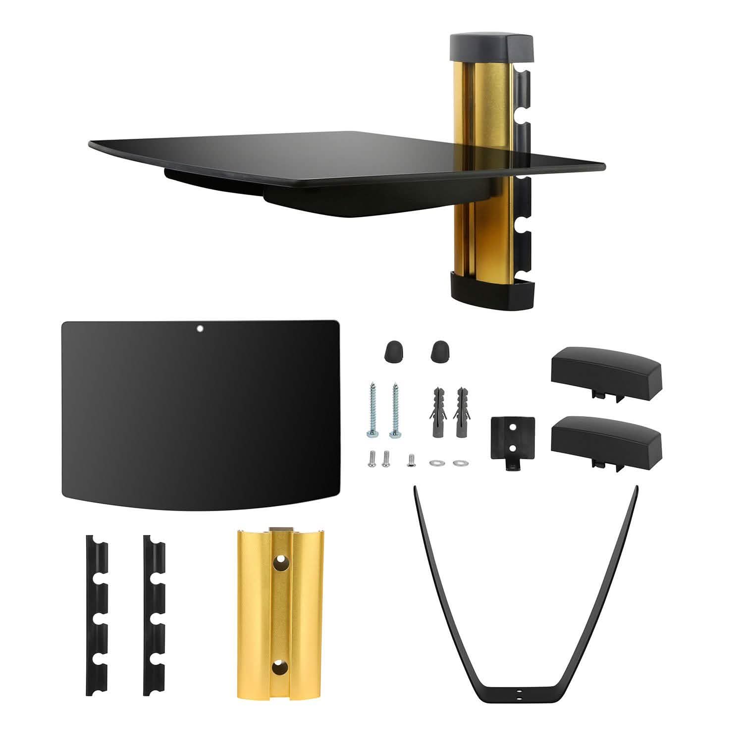 Floating Wall Mounted Strengthened Tempered Glass Shelf Everything Else - Tophatter Daily Deals