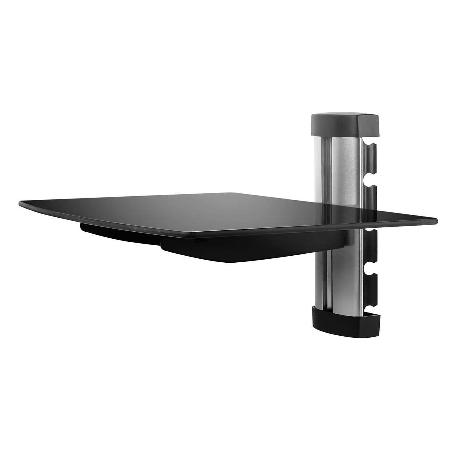 Floating Wall Mounted Strengthened Tempered Glass Shelf Silver Everything Else - Tophatter Daily Deals