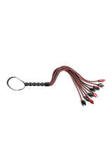 Sportsheets - Saffron Braided Flogger - 24 Inch - Black/Red BDSM - Tophatter Daily Deals