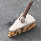 Floor Scrub Brush Long Handle Detachable Stiff Bristles Khaki Household Appliances - Tophatter Daily Deals