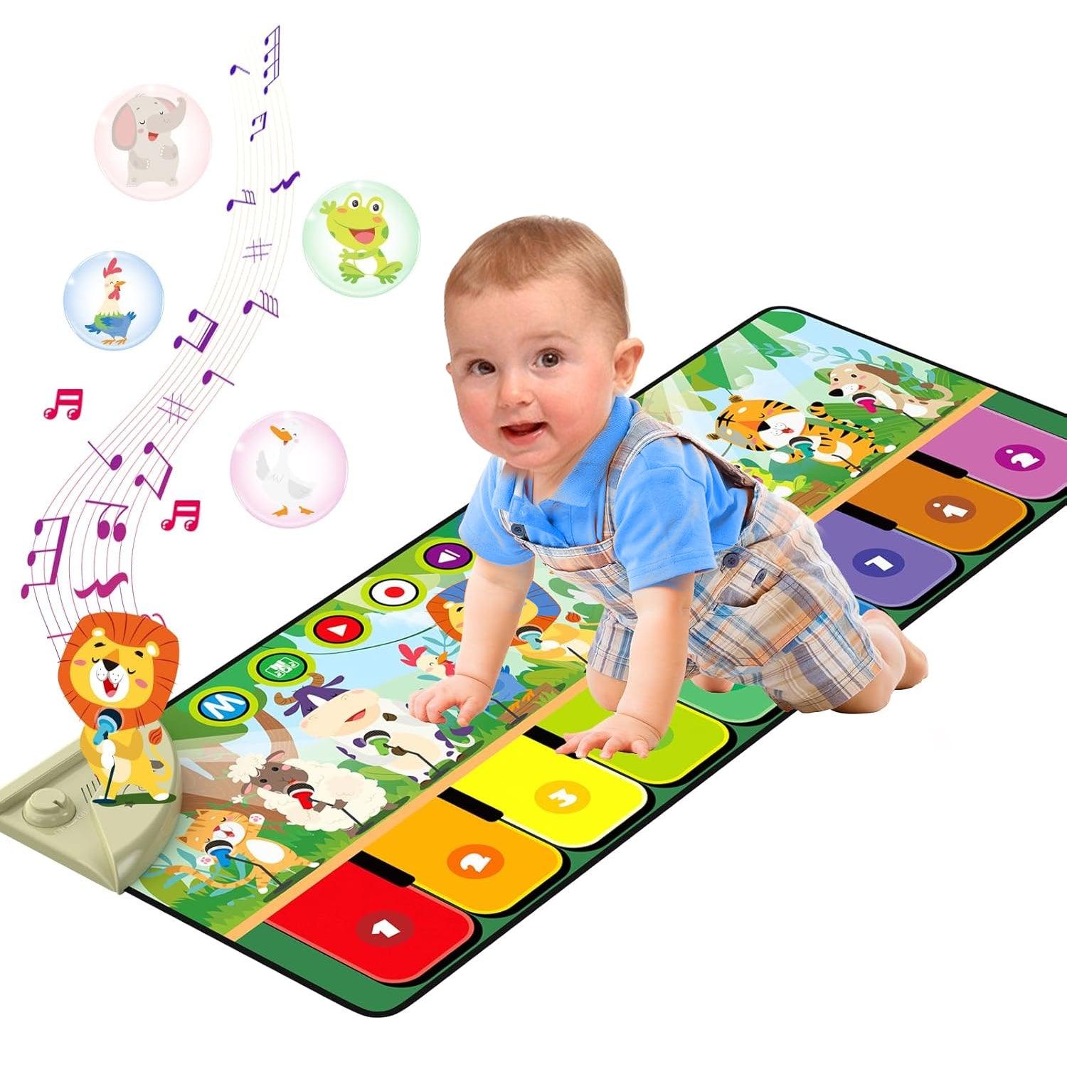 Floor Keyboard Mat Piano - Musical Play Mat with 9 Piano Key Dance Mat Built in 19 Sounds & Recording Function for Toddlers Birthday Gifts Baby & Toddler - Tophatter Daily Deals