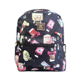 Floral Print Backpack Waterproof Knapsack Black Handbags & Wallets - Tophatter Daily Deals