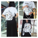 Floral Print Backpack Waterproof Knapsack Handbags & Wallets - Tophatter Daily Deals