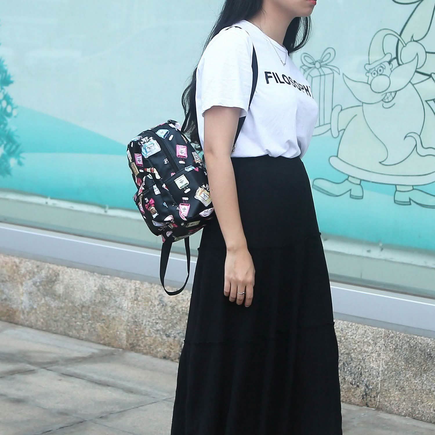 Floral Print Backpack Waterproof Knapsack Handbags & Wallets - Tophatter Daily Deals