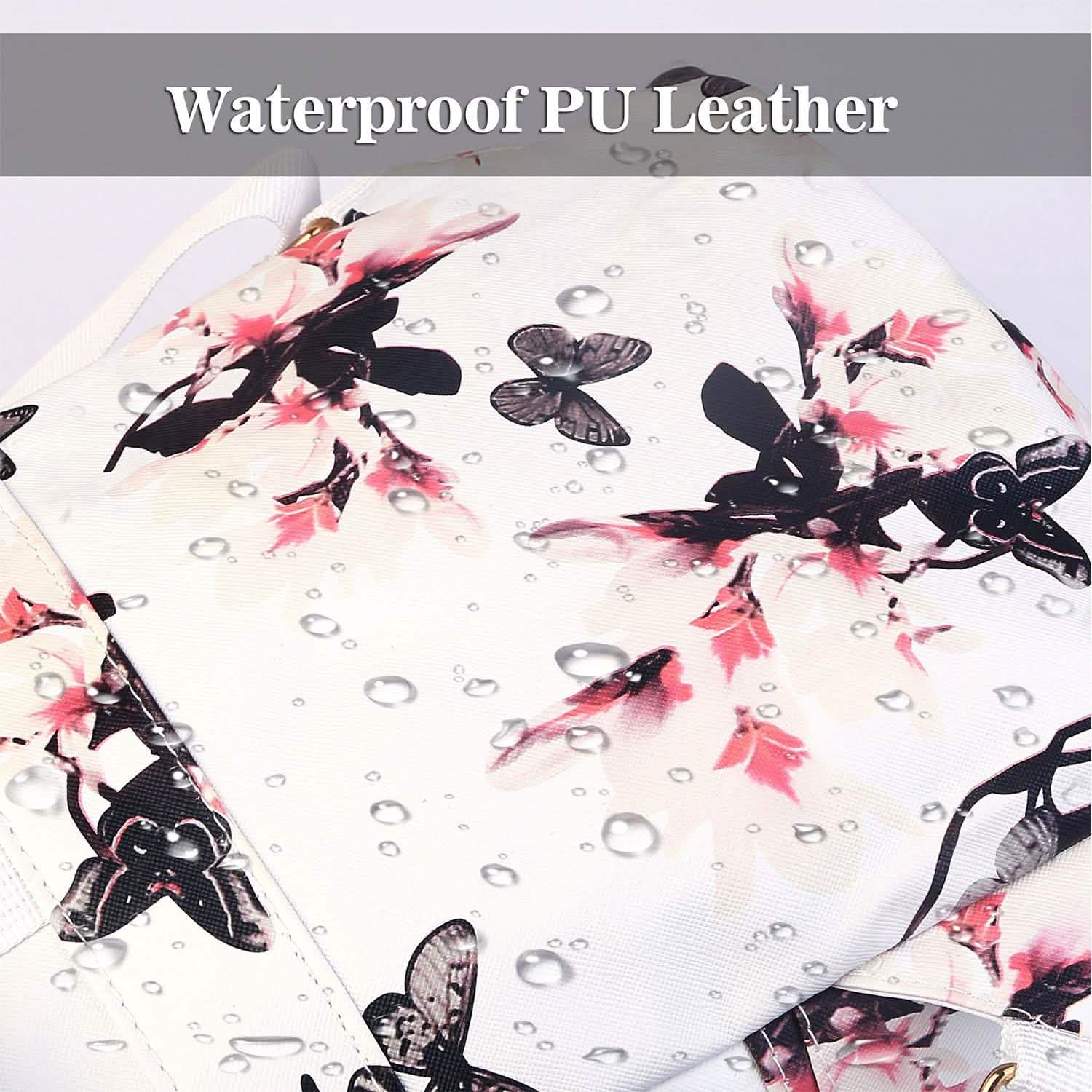 Floral Print Backpack Waterproof Knapsack Handbags & Wallets - Tophatter Daily Deals