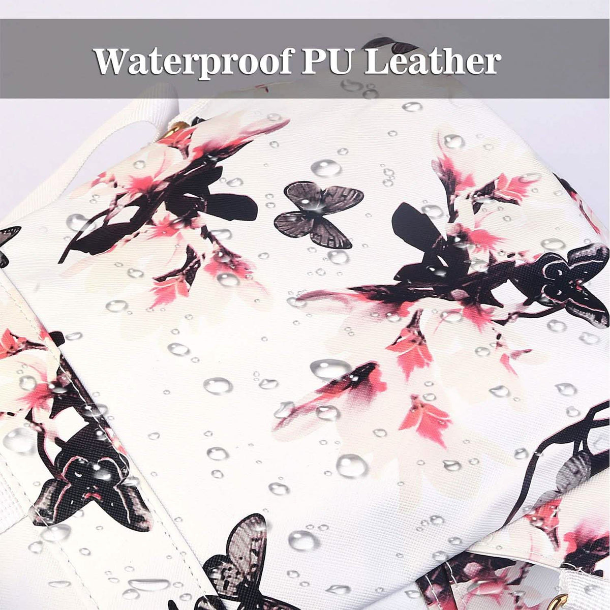 Floral Print Backpack Waterproof Knapsack Handbags & Wallets - Tophatter Daily Deals