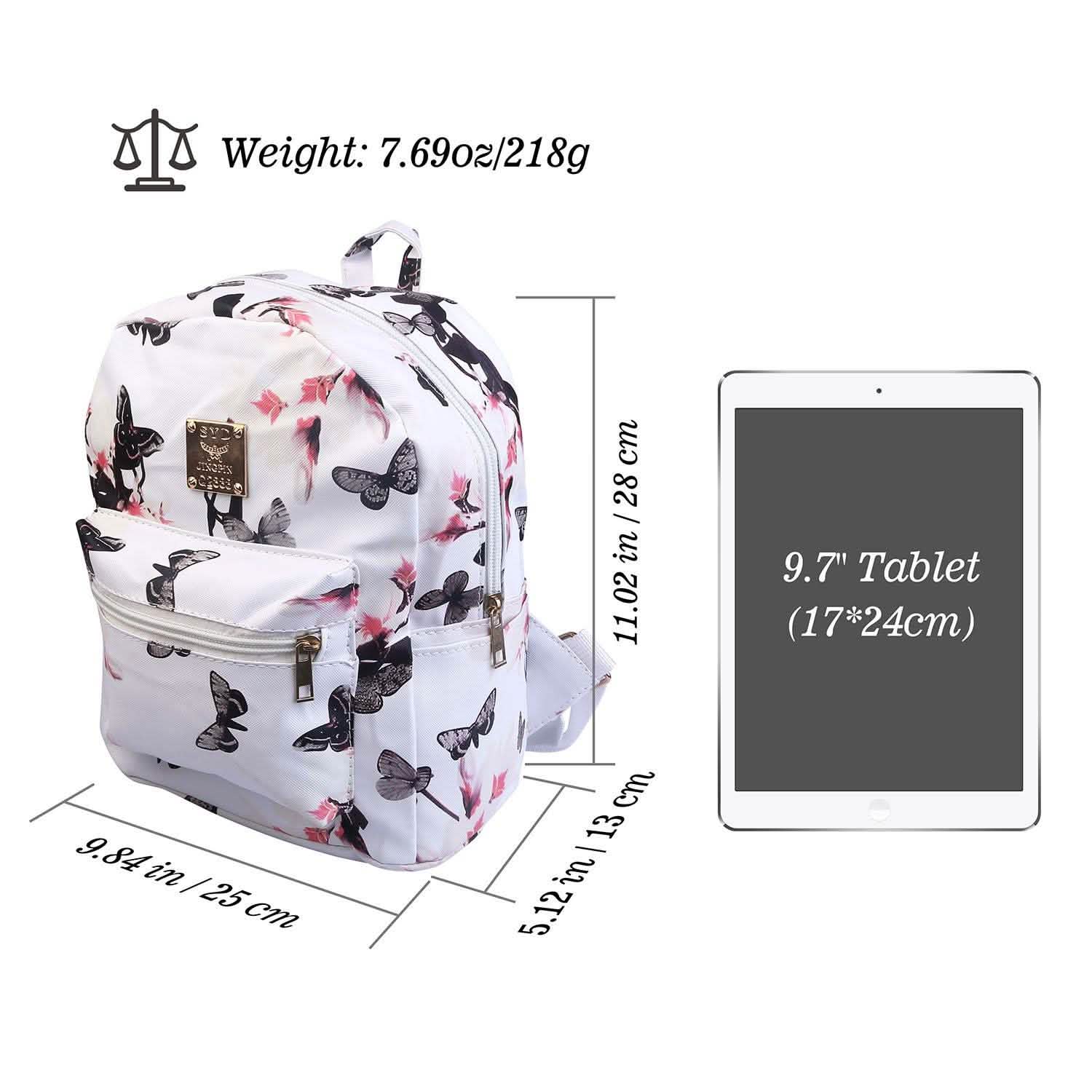 Floral Print Backpack Waterproof Knapsack Handbags & Wallets - Tophatter Daily Deals