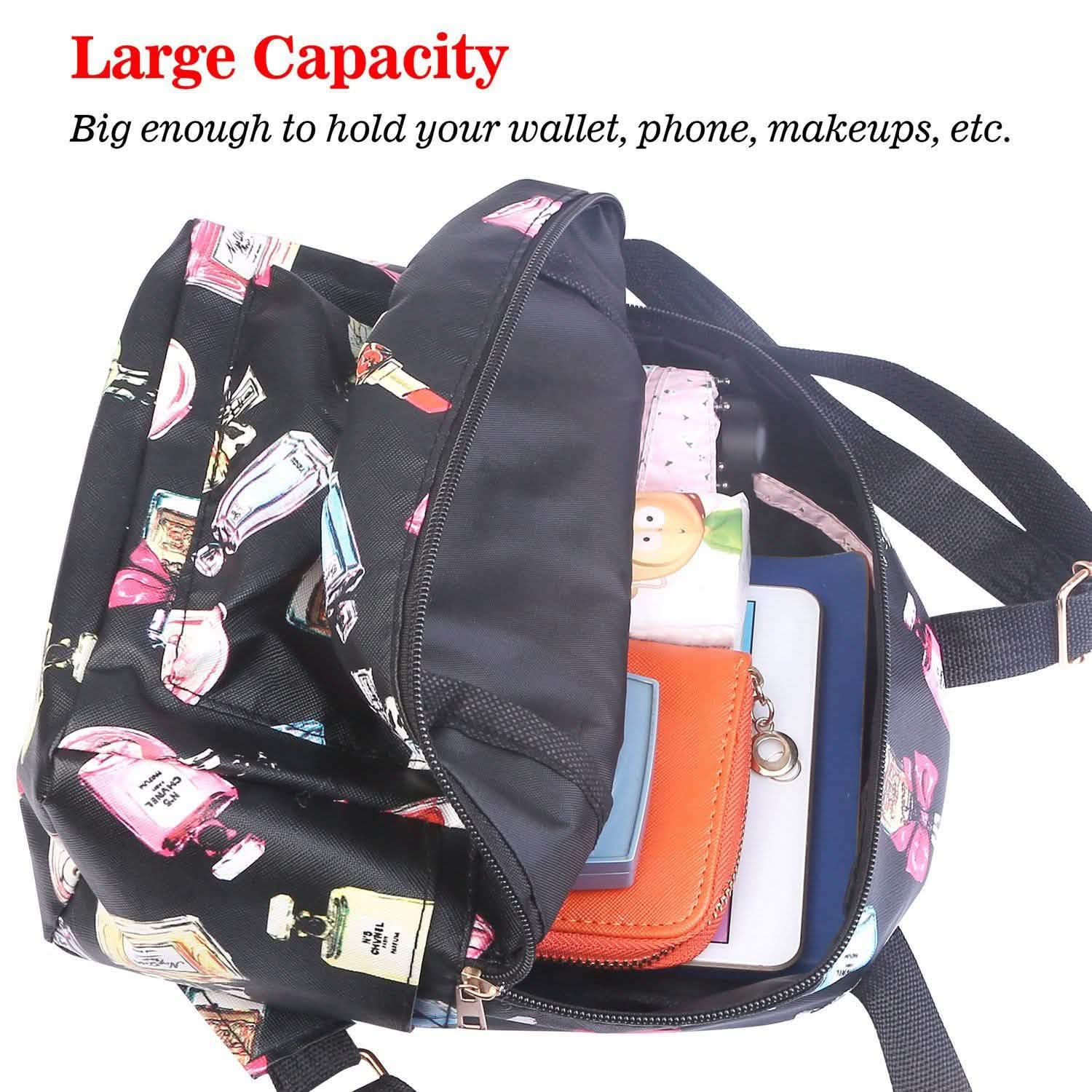 Floral Print Backpack Waterproof Knapsack Handbags & Wallets - Tophatter Daily Deals
