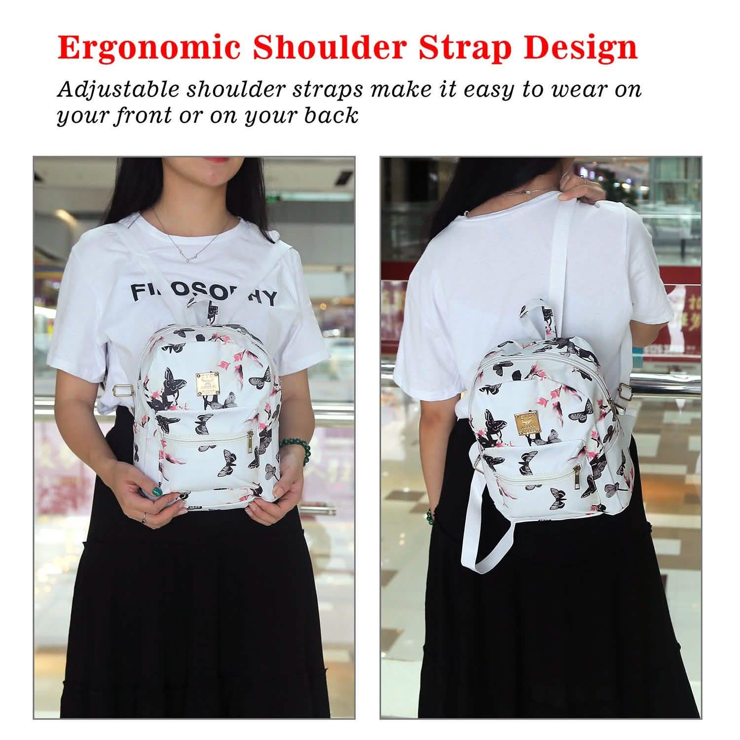 Floral Print Backpack Waterproof Knapsack Handbags & Wallets - Tophatter Daily Deals