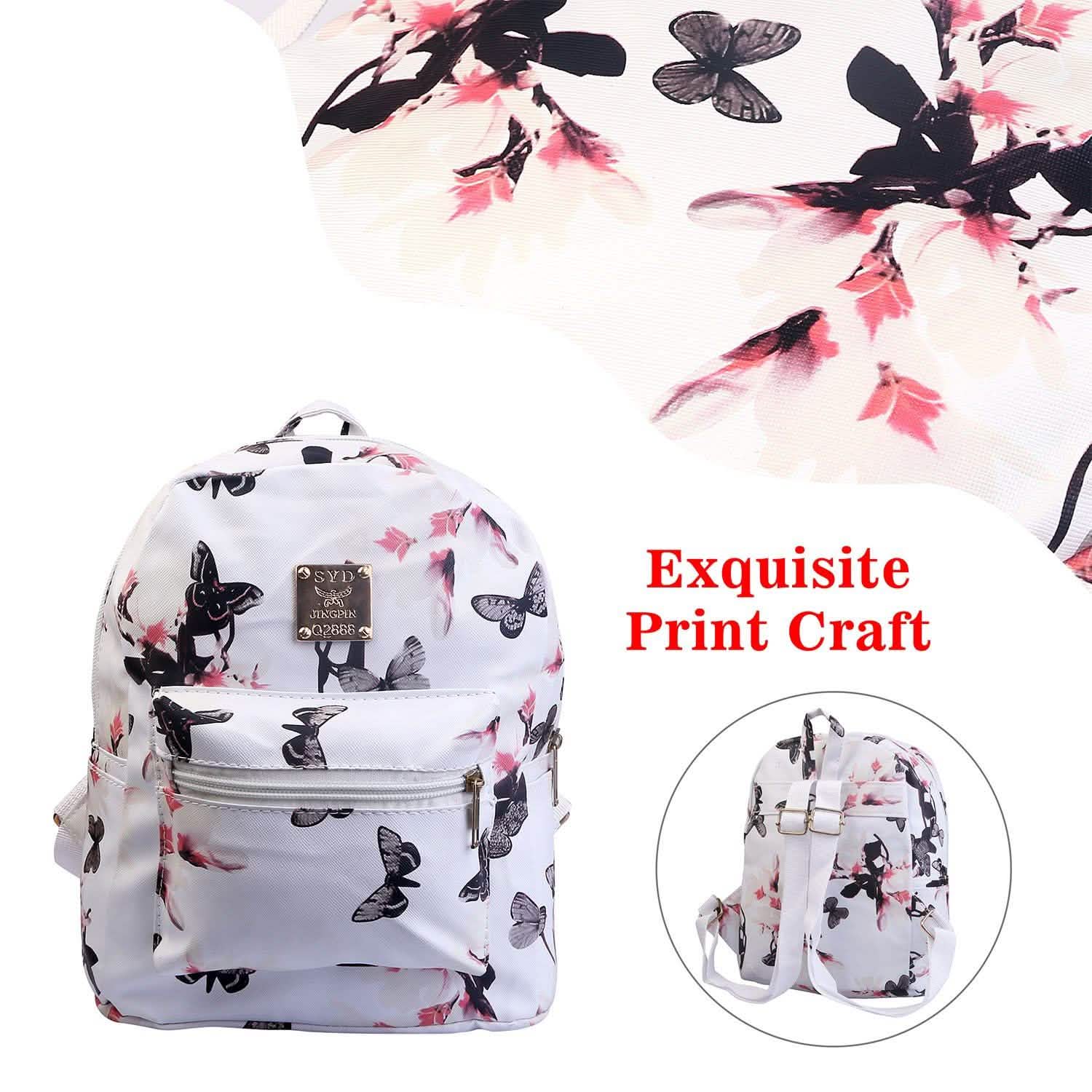 Floral Print Backpack Waterproof Knapsack Handbags & Wallets - Tophatter Daily Deals