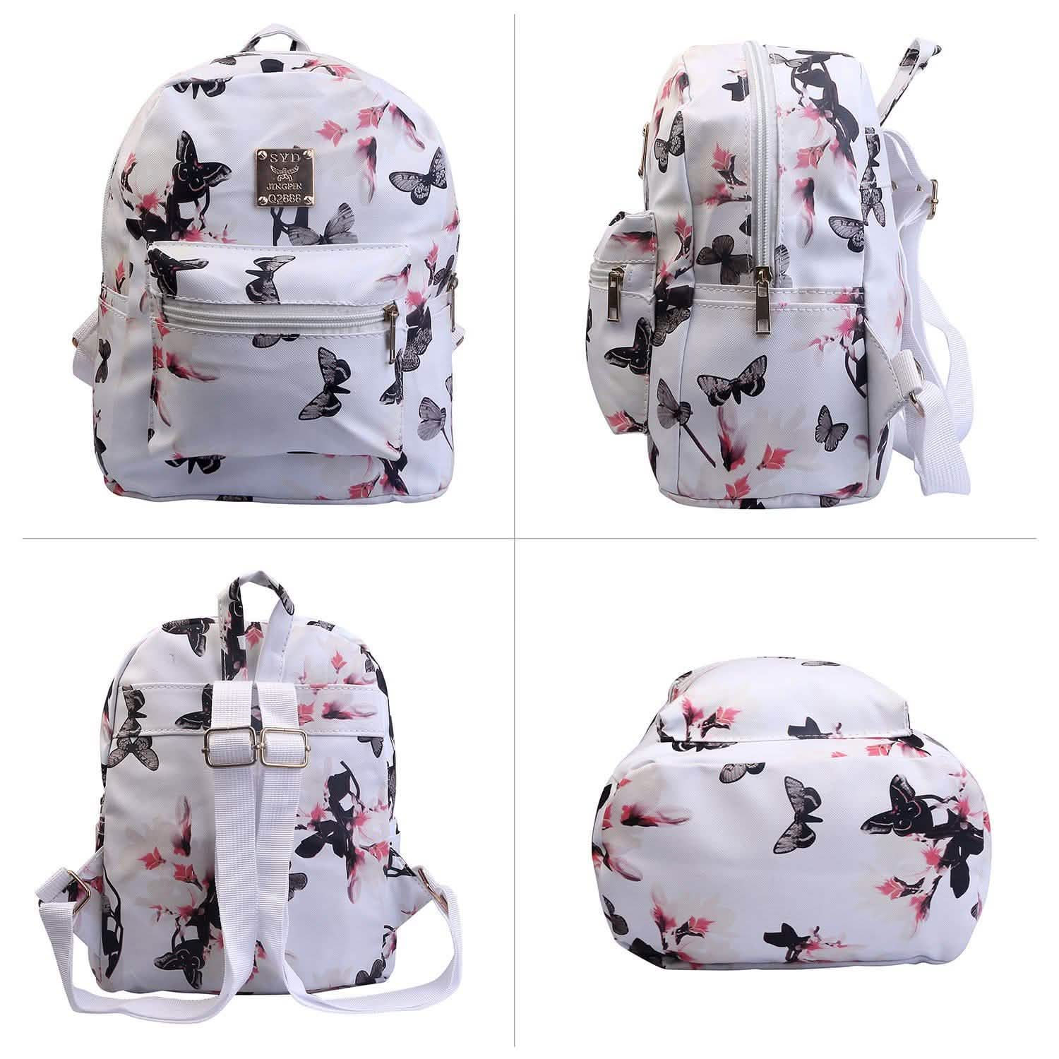 Floral Print Backpack Waterproof Knapsack Handbags & Wallets - Tophatter Daily Deals