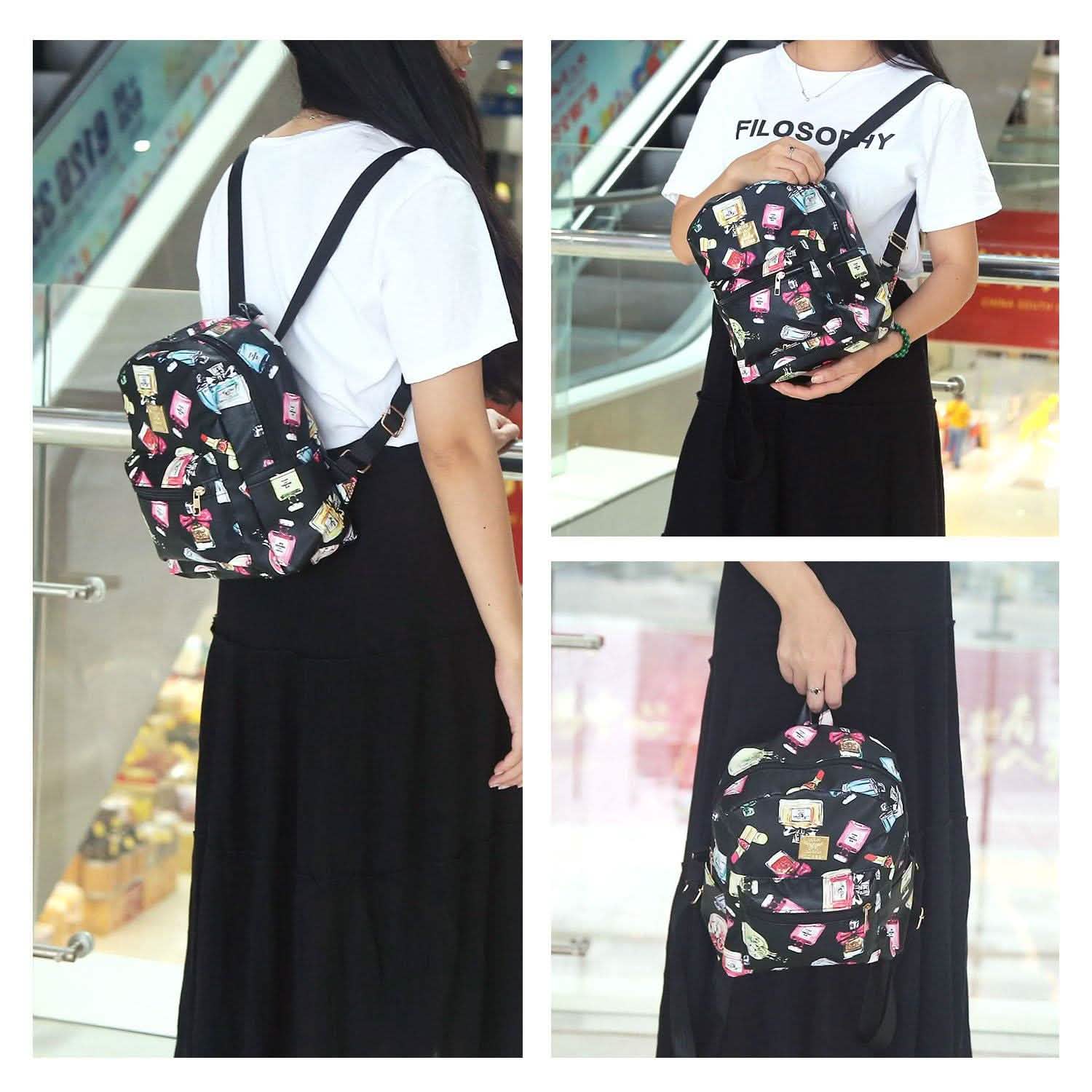 Floral Print Backpack Waterproof Knapsack Handbags & Wallets - Tophatter Daily Deals