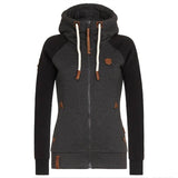 Soft Women’s Hoodie Jacket - Raglan, Cotton, Casual Black - Tophatter Daily Deals