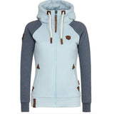 Soft Women’s Hoodie Jacket - Raglan, Cotton, Casual Sky blue - Tophatter Daily Deals