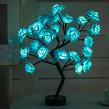 Flower Rose Tree Lamp Purple Indoor Lighting - Tophatter Daily Deals