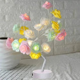 Flower Rose Tree Lamp Blue Indoor Lighting - Tophatter Daily Deals