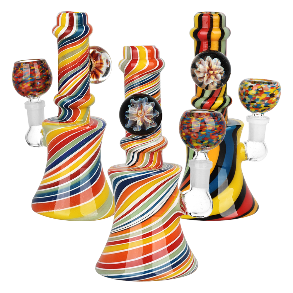 Flowering Rainbow Ripple Bong Bongs - Tophatter Daily Deals