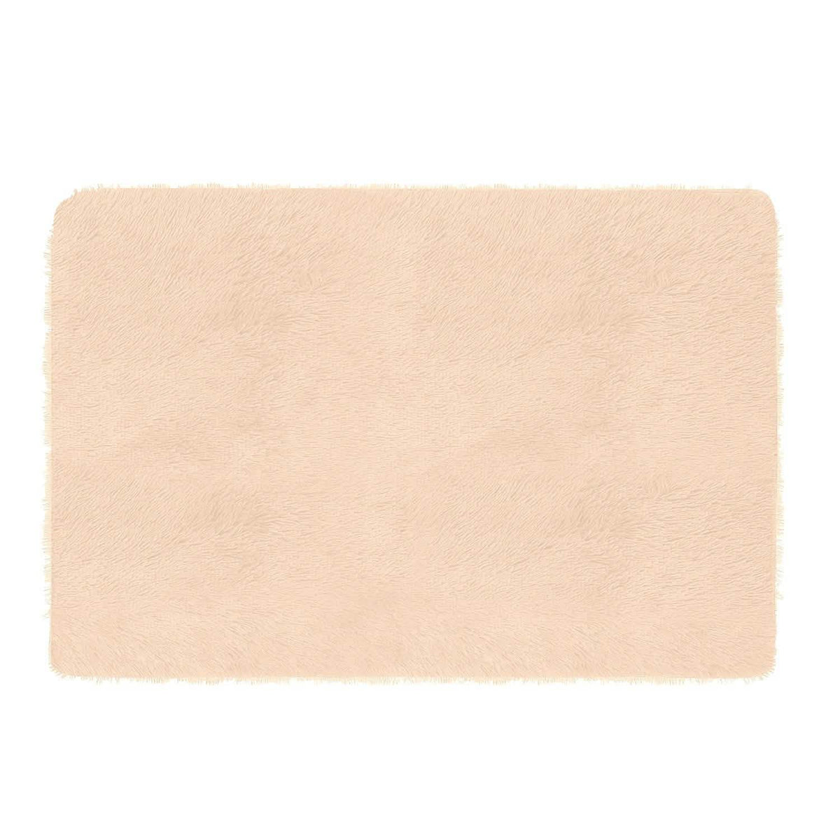 Fluffy Bedroom Anti-Skid Rug Beige Furniture & Decor - Tophatter Daily Deals