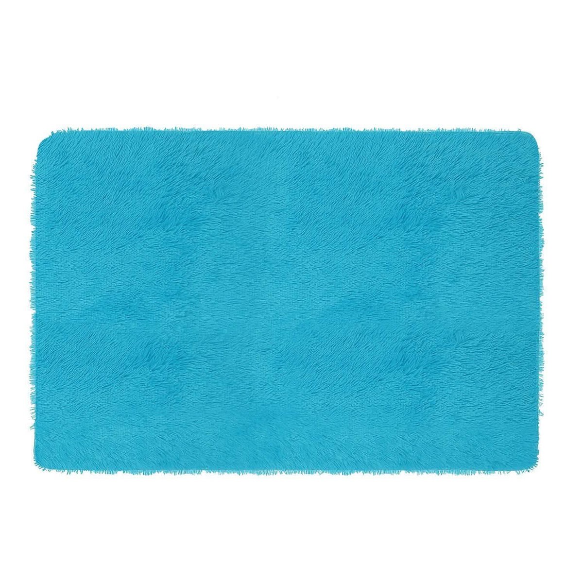 Fluffy Bedroom Anti-Skid Rug Blue Furniture & Decor - Tophatter Daily Deals