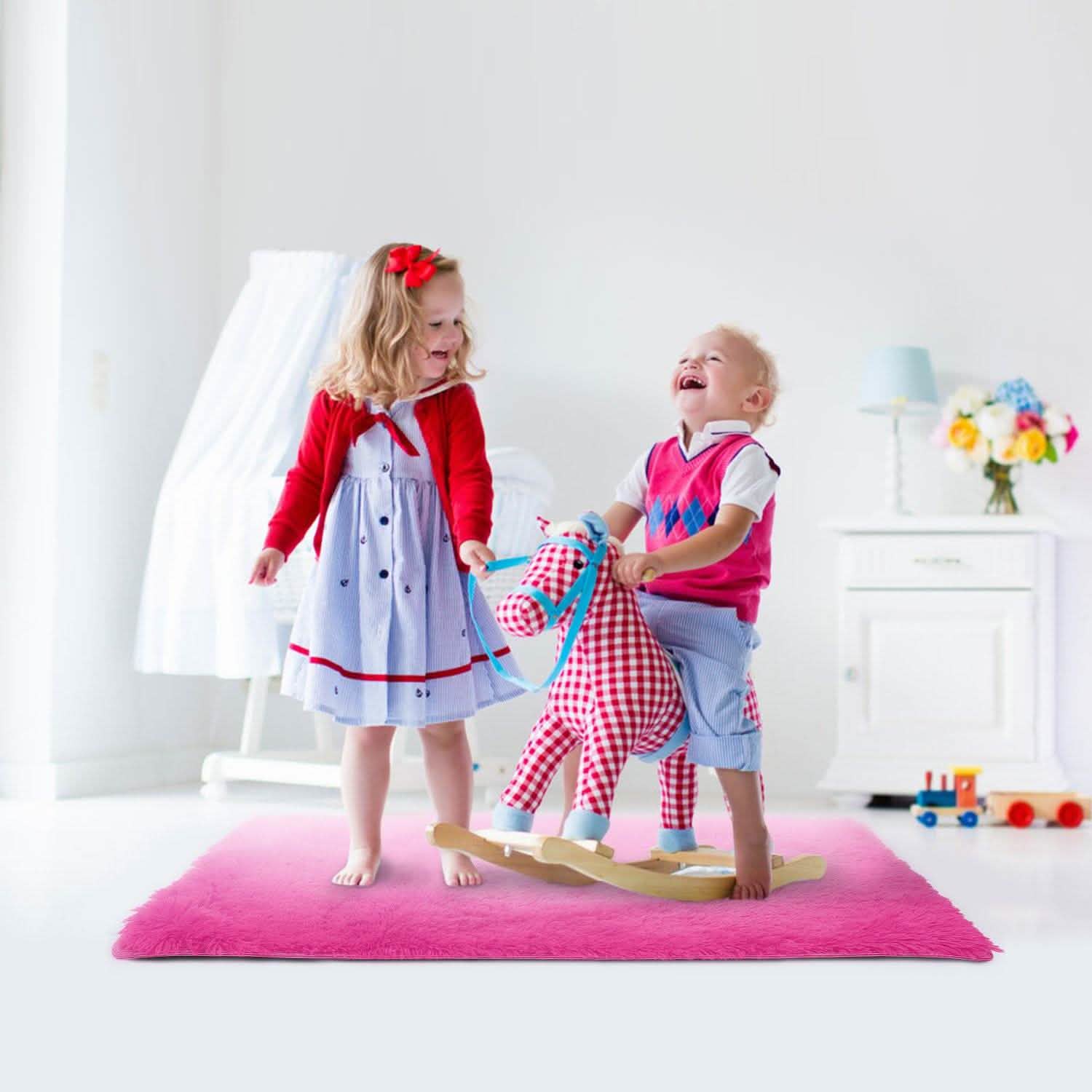 Fluffy Bedroom Anti-Skid Rug Furniture & Decor - Tophatter Daily Deals