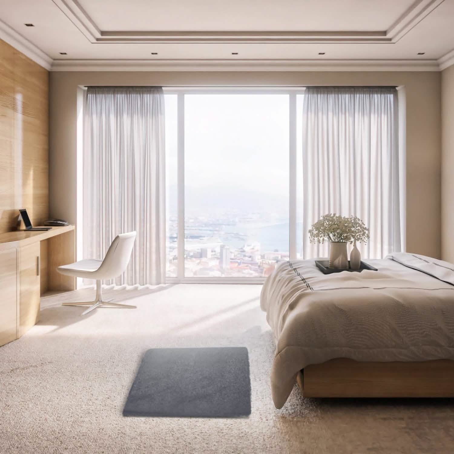 Fluffy Bedroom Anti-Skid Rug Furniture & Decor - Tophatter Daily Deals