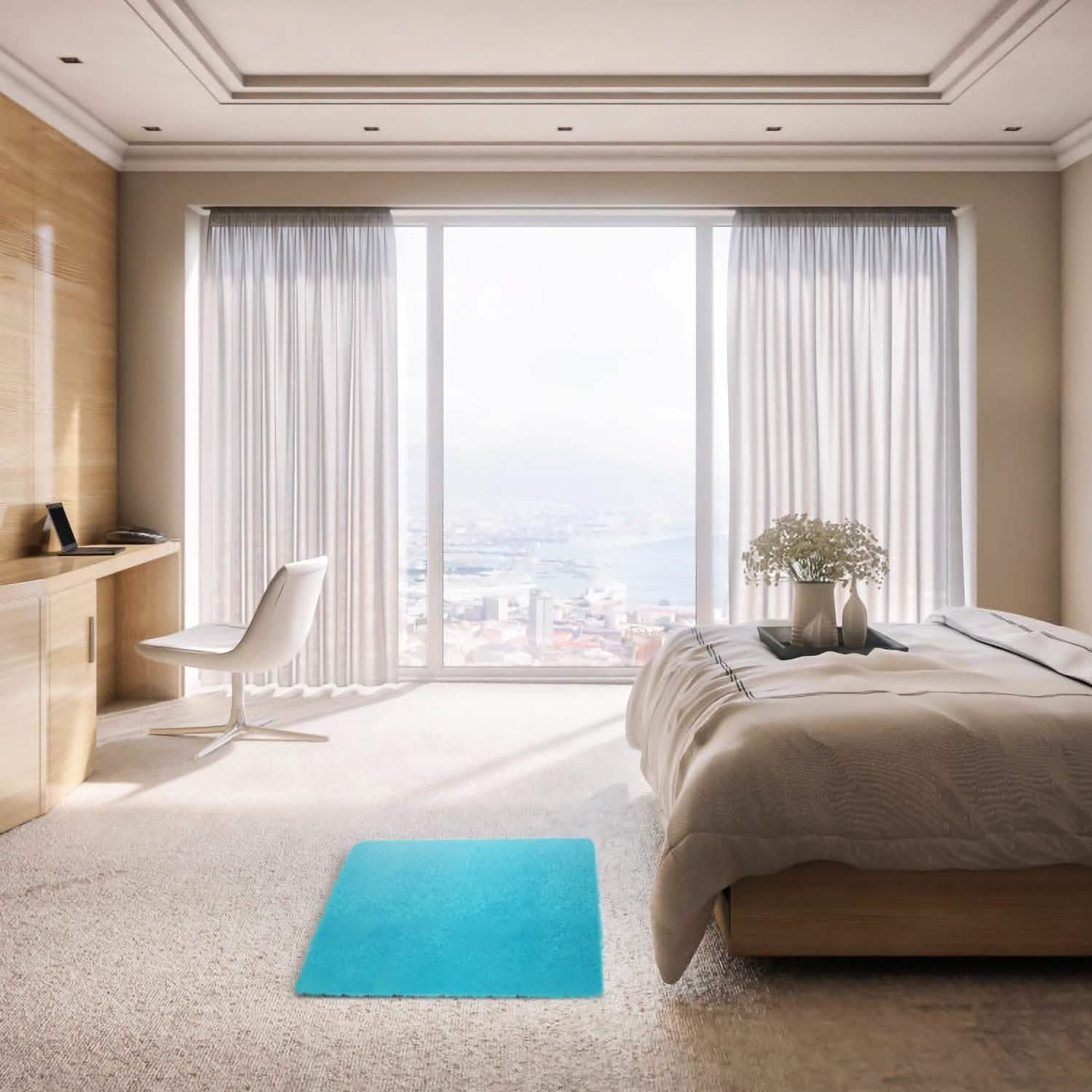 Fluffy Bedroom Anti-Skid Rug Furniture & Decor - Tophatter Daily Deals