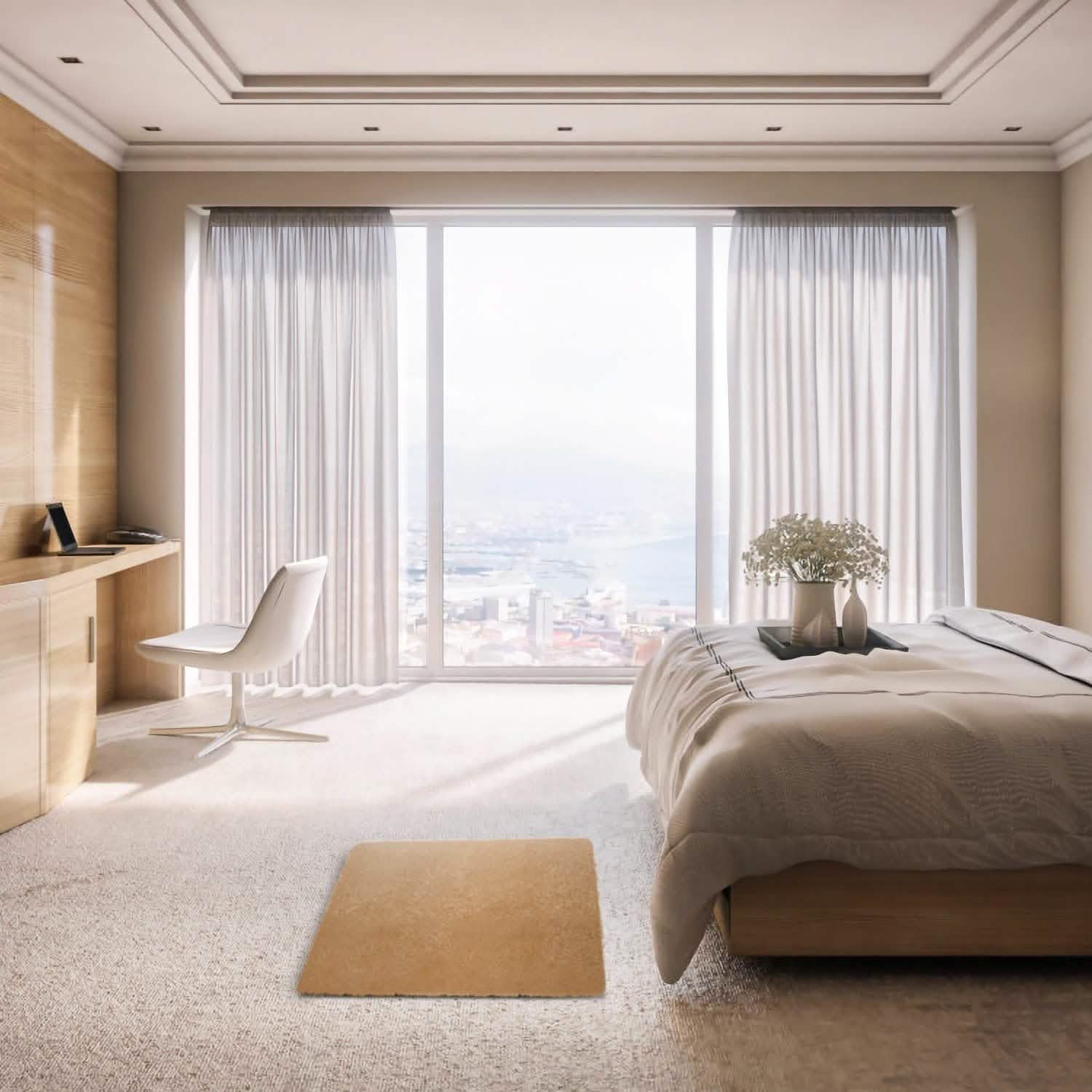 Fluffy Bedroom Anti-Skid Rug Furniture & Decor - Tophatter Daily Deals
