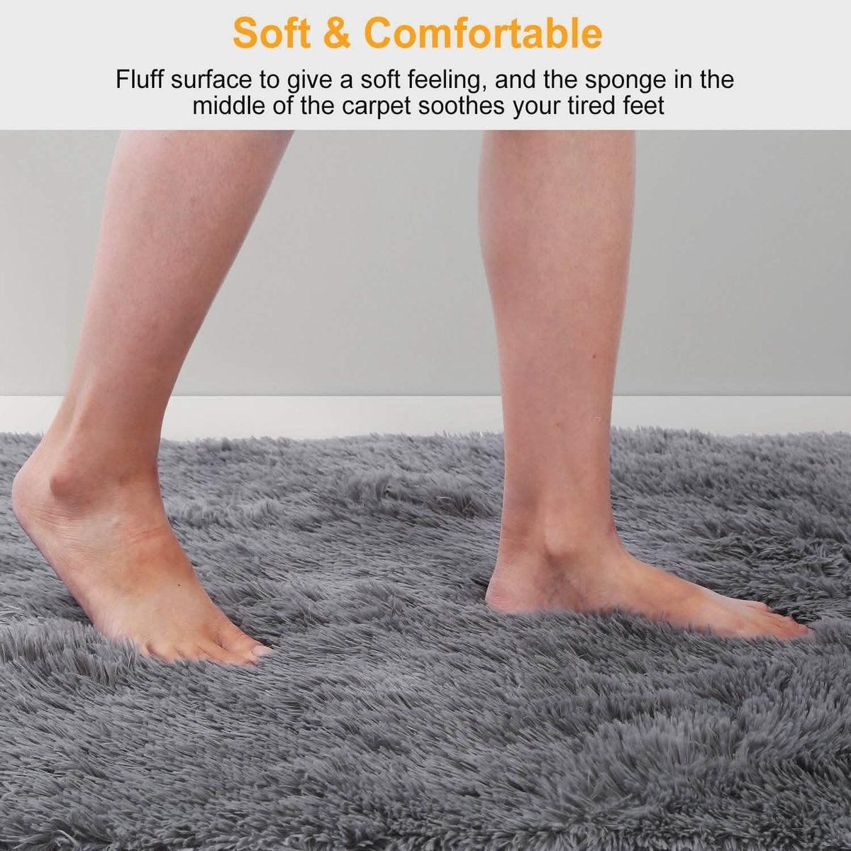 Fluffy Bedroom Anti-Skid Rug Furniture & Decor - Tophatter Daily Deals