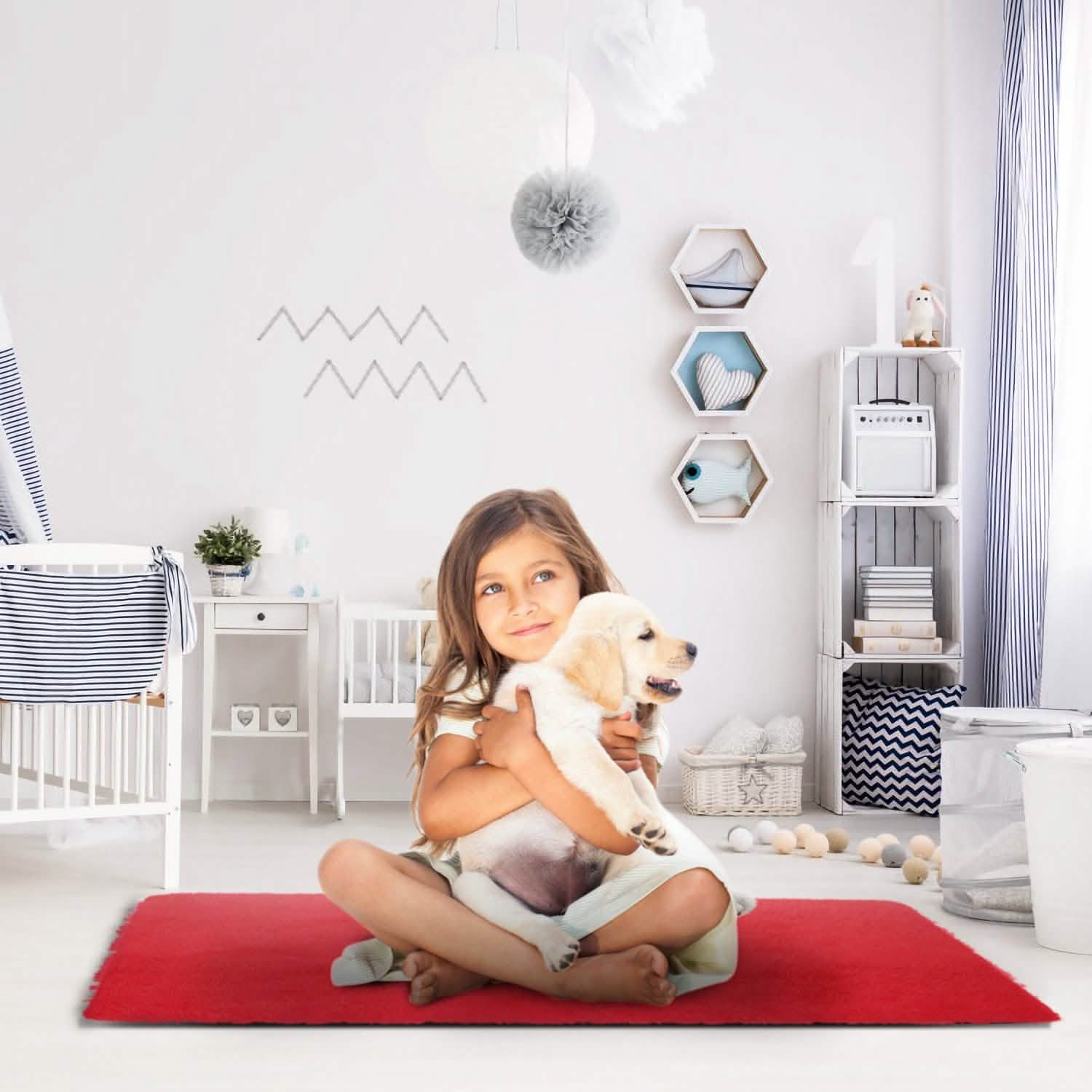 Fluffy Bedroom Anti-Skid Rug Furniture & Decor - Tophatter Daily Deals