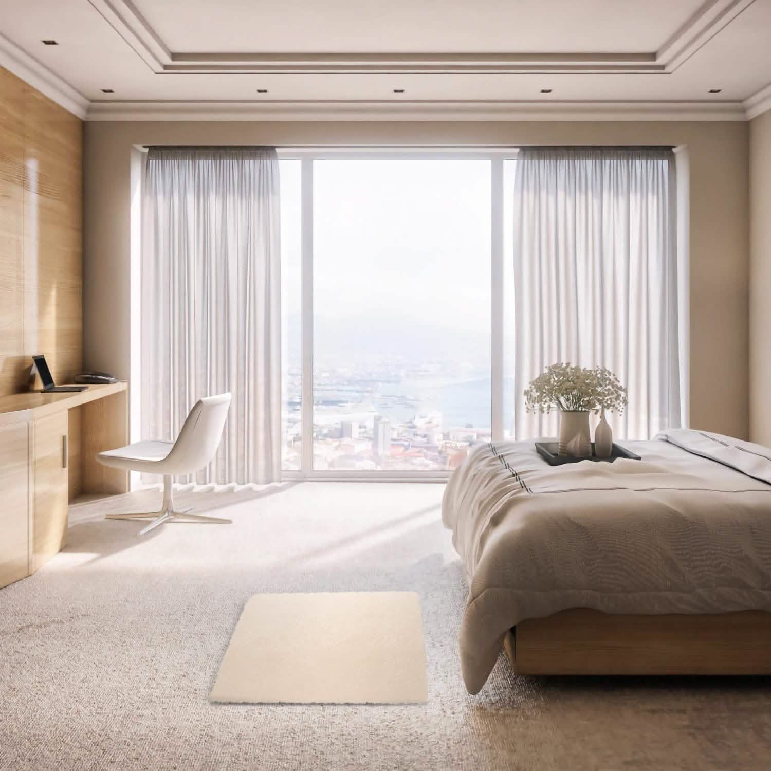 Fluffy Bedroom Anti-Skid Rug Furniture & Decor - Tophatter Daily Deals