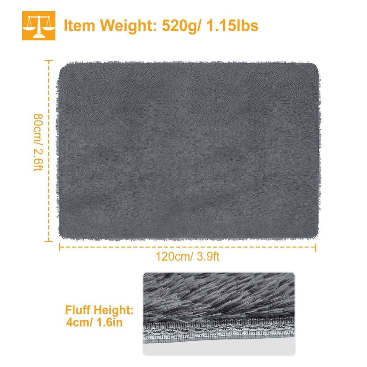 Fluffy Bedroom Anti-Skid Rug Furniture & Decor - Tophatter Daily Deals