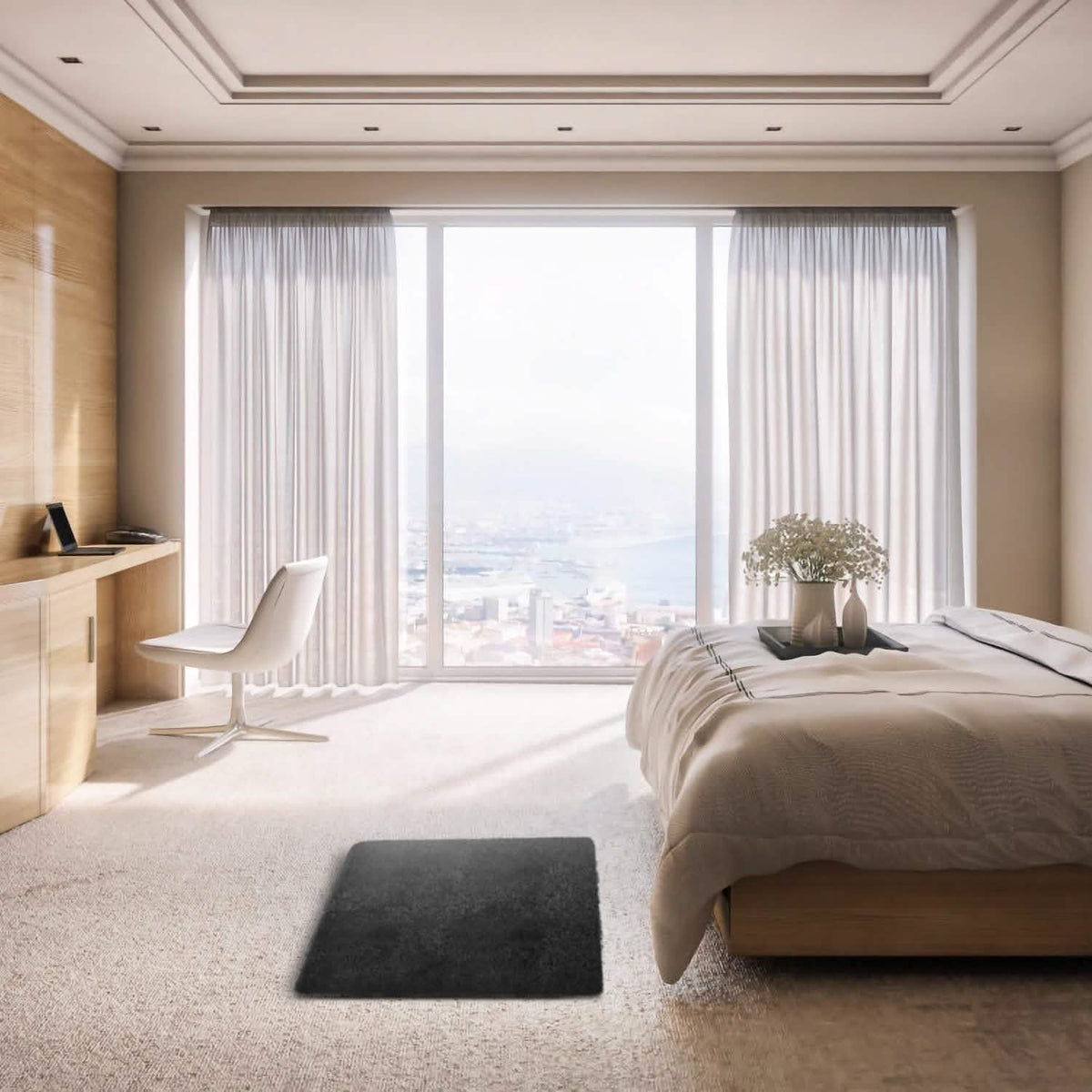 Fluffy Bedroom Anti-Skid Rug Furniture & Decor - Tophatter Daily Deals