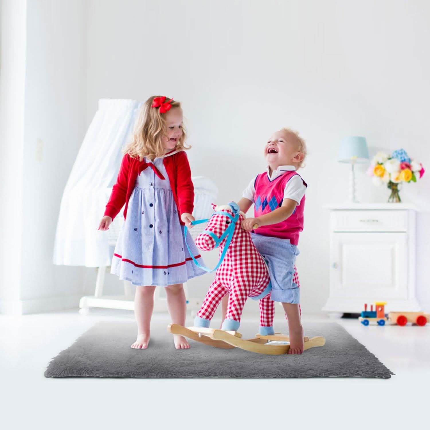 Fluffy Bedroom Anti-Skid Rug Furniture & Decor - Tophatter Daily Deals