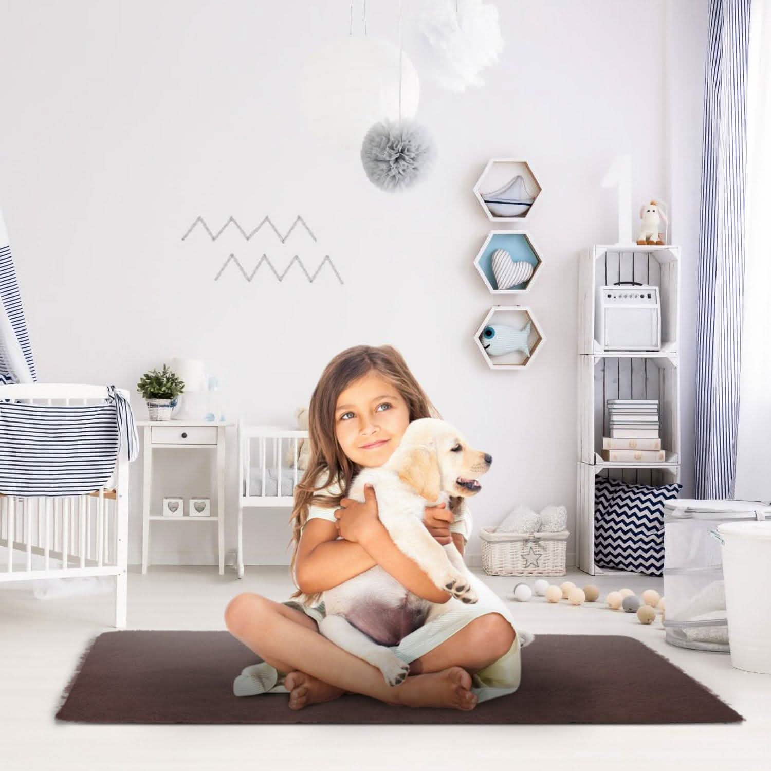 Fluffy Bedroom Anti-Skid Rug Furniture & Decor - Tophatter Daily Deals