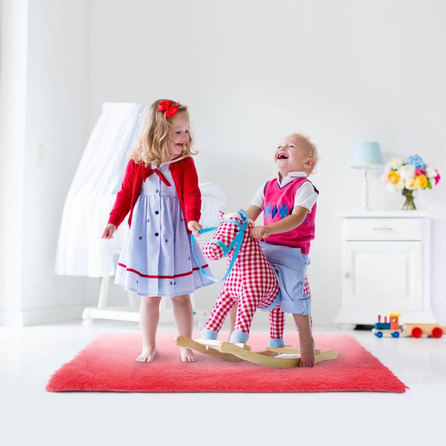 Fluffy Bedroom Anti-Skid Rug Furniture & Decor - Tophatter Daily Deals