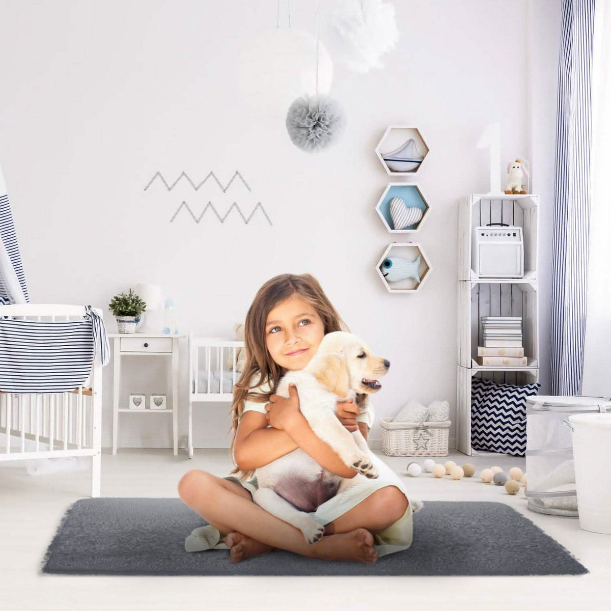 Fluffy Bedroom Anti-Skid Rug Furniture & Decor - Tophatter Daily Deals