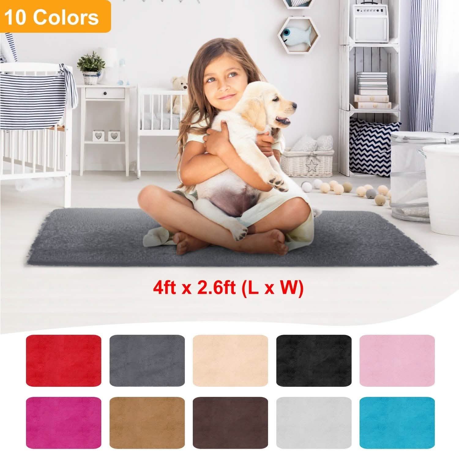 Fluffy Bedroom Anti-Skid Rug Furniture & Decor - Tophatter Daily Deals