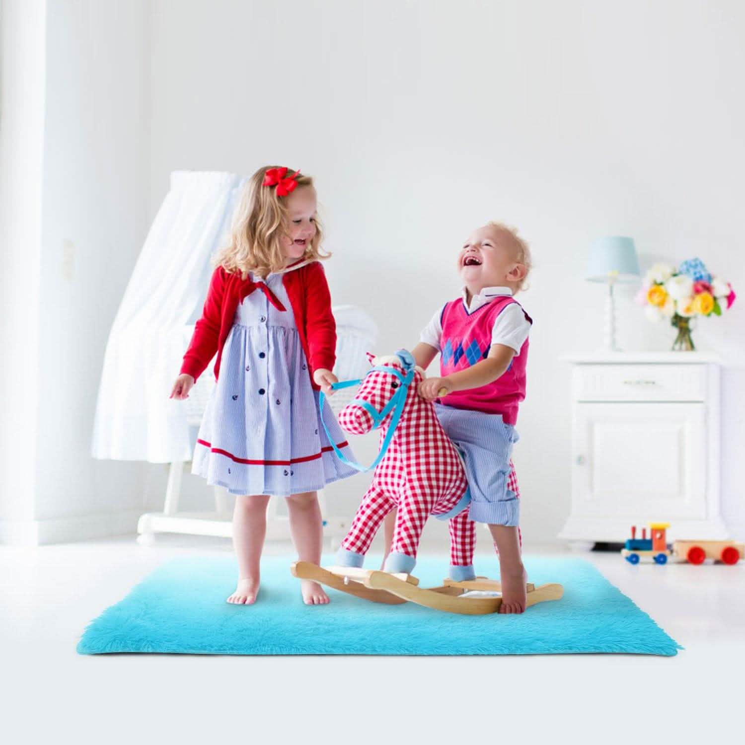 Fluffy Bedroom Anti-Skid Rug Furniture & Decor - Tophatter Daily Deals