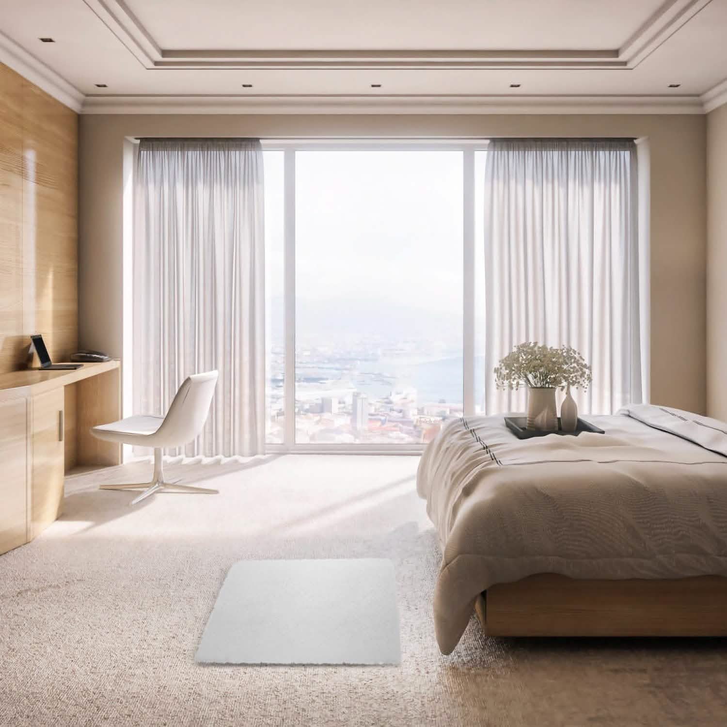 Fluffy Bedroom Anti-Skid Rug Furniture & Decor - Tophatter Daily Deals