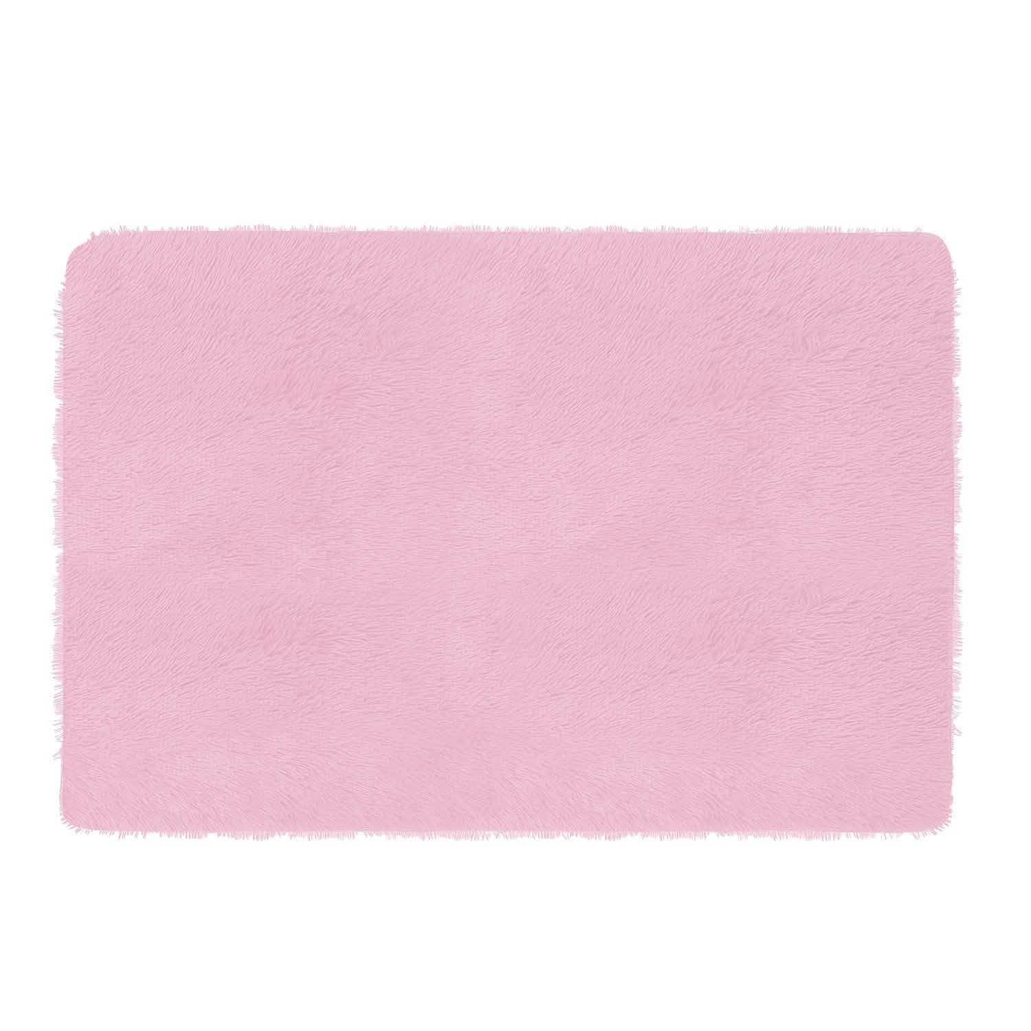 Fluffy Bedroom Anti-Skid Rug Pink Furniture & Decor - Tophatter Daily Deals