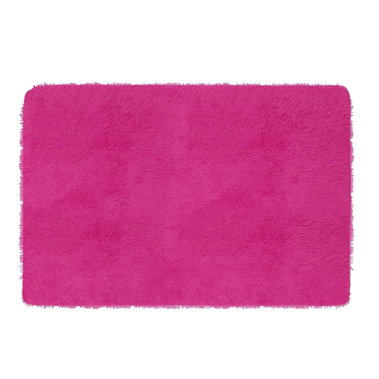 Fluffy Bedroom Anti-Skid Rug Rose Furniture & Decor - Tophatter Daily Deals