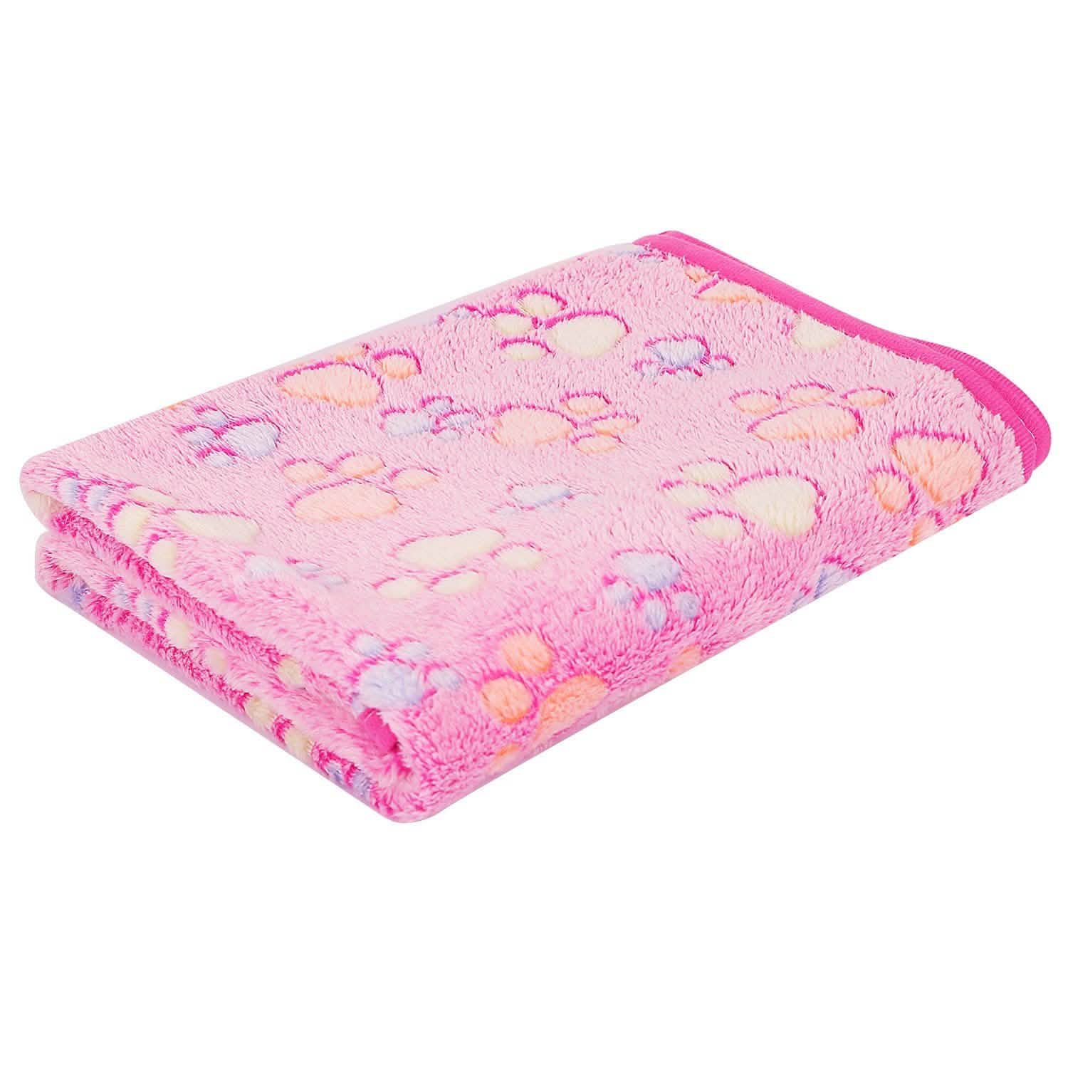 Fluffy Dog Cat Blanket Pink Pet Supplies - Tophatter Daily Deals