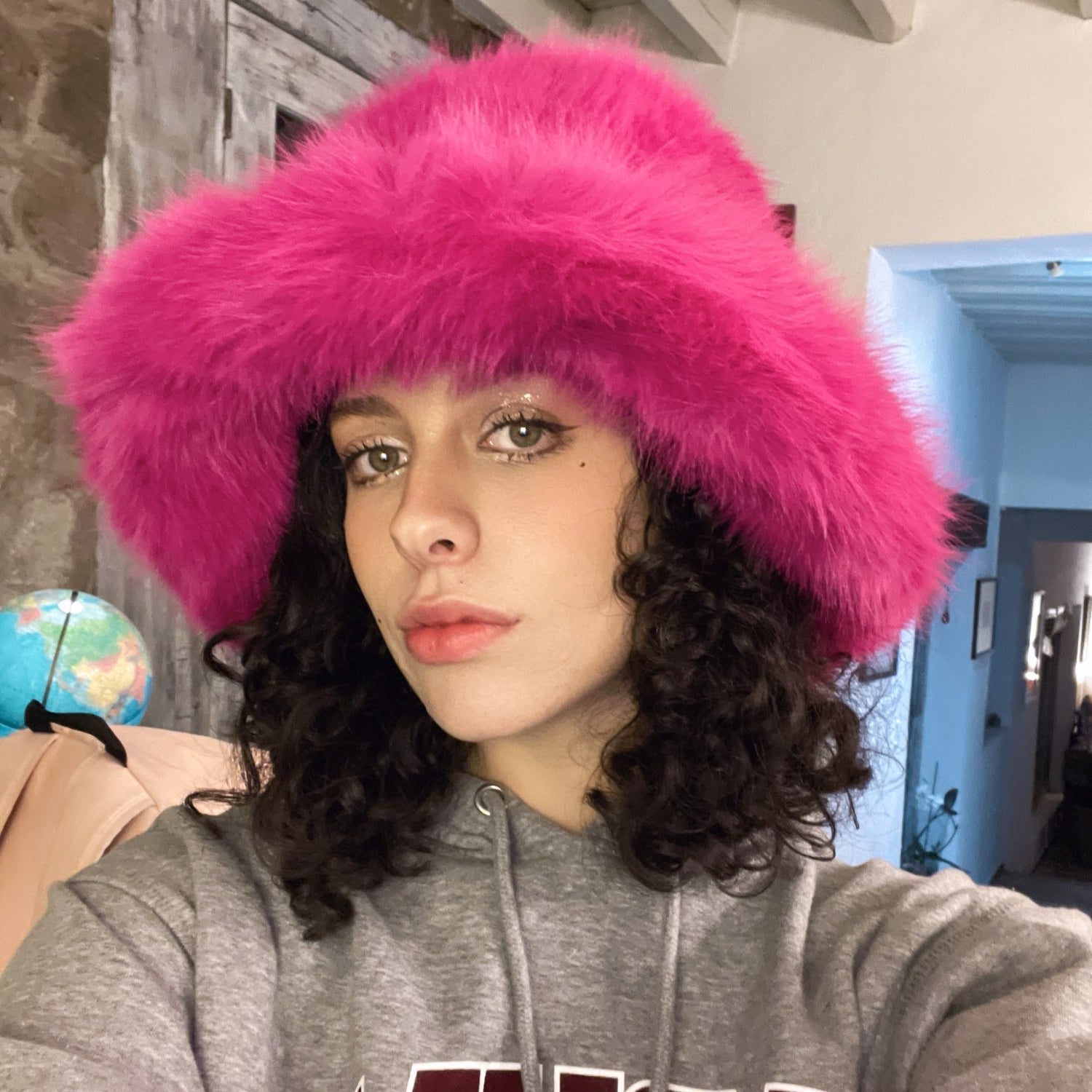 Fluffy Faux Fur Warm Thick Plush Women Cap - Tophatter Daily Deals