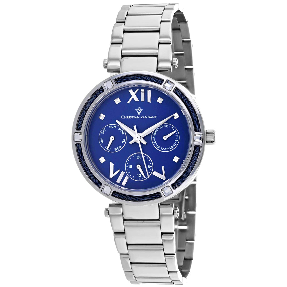 Christian Van Sant Women's Sienna // CV1821 Blue Watches - Tophatter Daily Deals