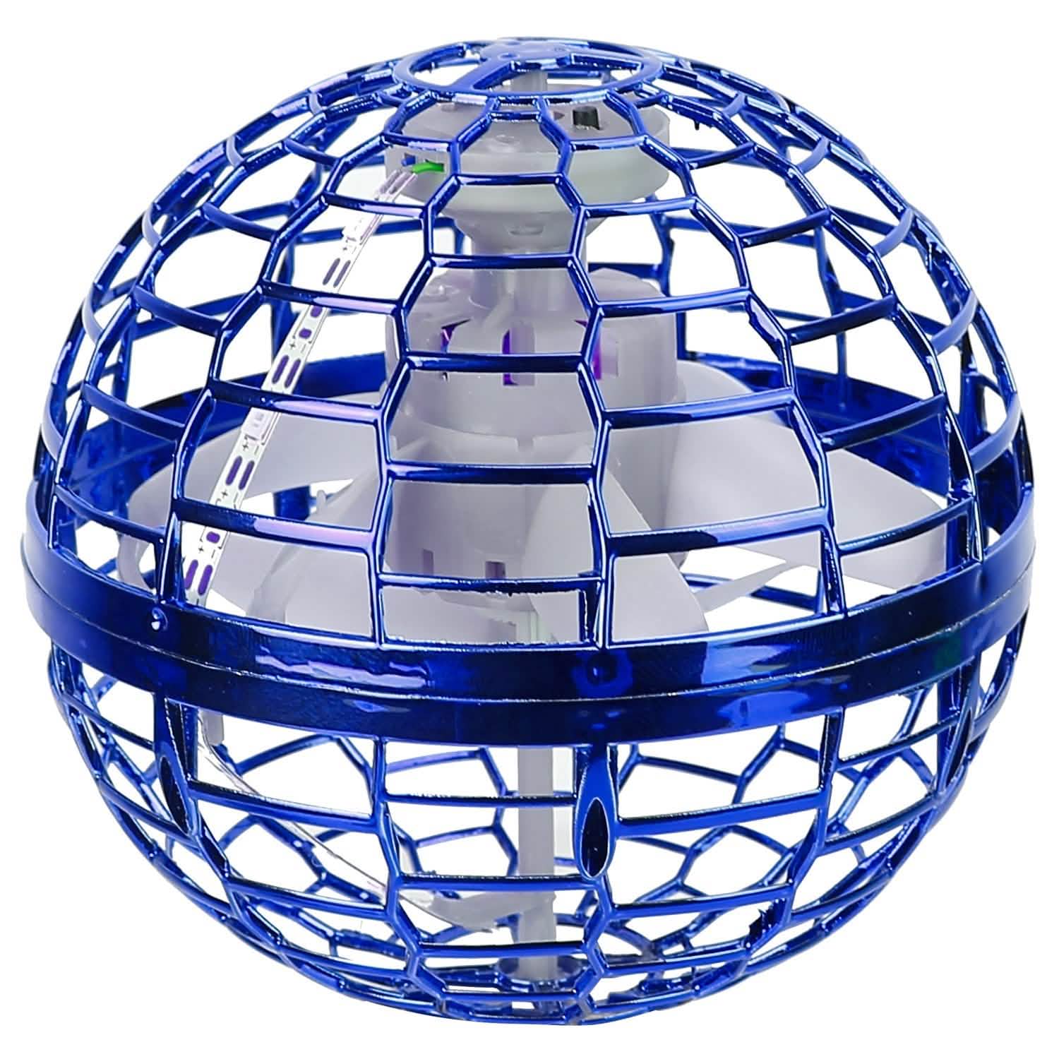Flying Ball Toys 360¬∞ Rotating Hand Controlled Flying Orb Hover Ball with RGB Lights Blue Toys & Games - Tophatter Daily Deals