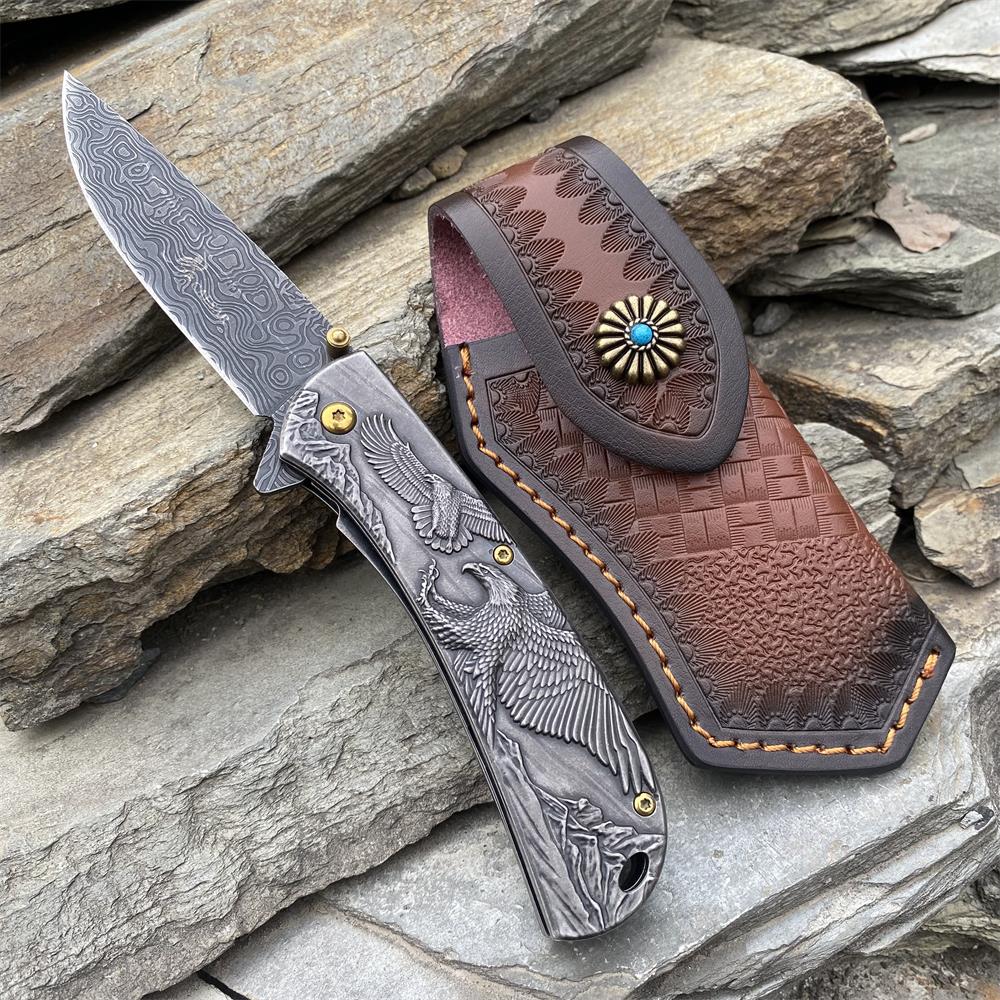 Flying Hawk Folding Knife Hawk Knife & Case - Tophatter Daily Deals