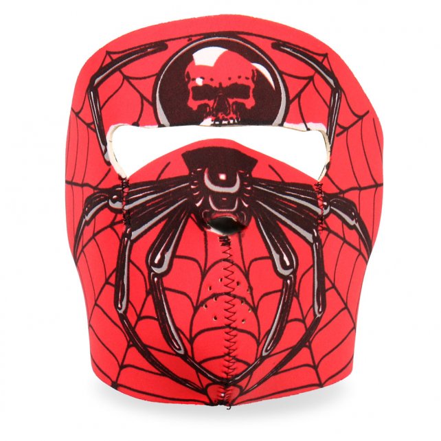 Hot Leathers Spider Neoprene Face Mask Black Widow Web Design Face Mask Neoprene - Tophatter Daily Deals