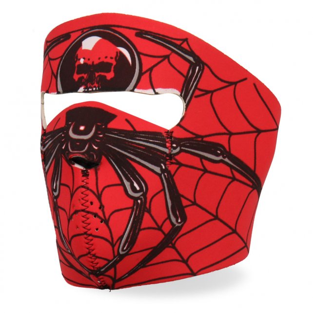 Hot Leathers Spider Neoprene Face Mask Black Widow Web Design Face Mask Neoprene - Tophatter Daily Deals