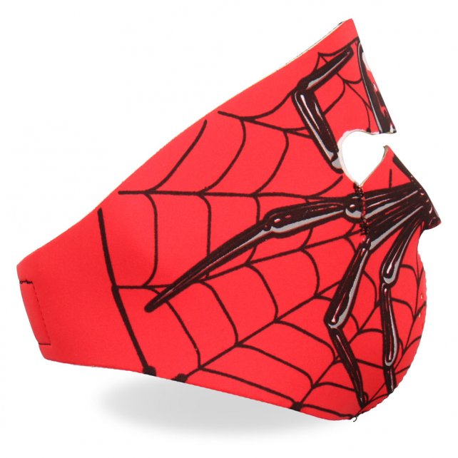 Hot Leathers Spider Neoprene Face Mask Black Widow Web Design Face Mask Neoprene - Tophatter Daily Deals